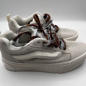 Vans Knu Stack Suede Low Top Sneakers Platform Light Gray‎ Multi Lace M8.5 W10